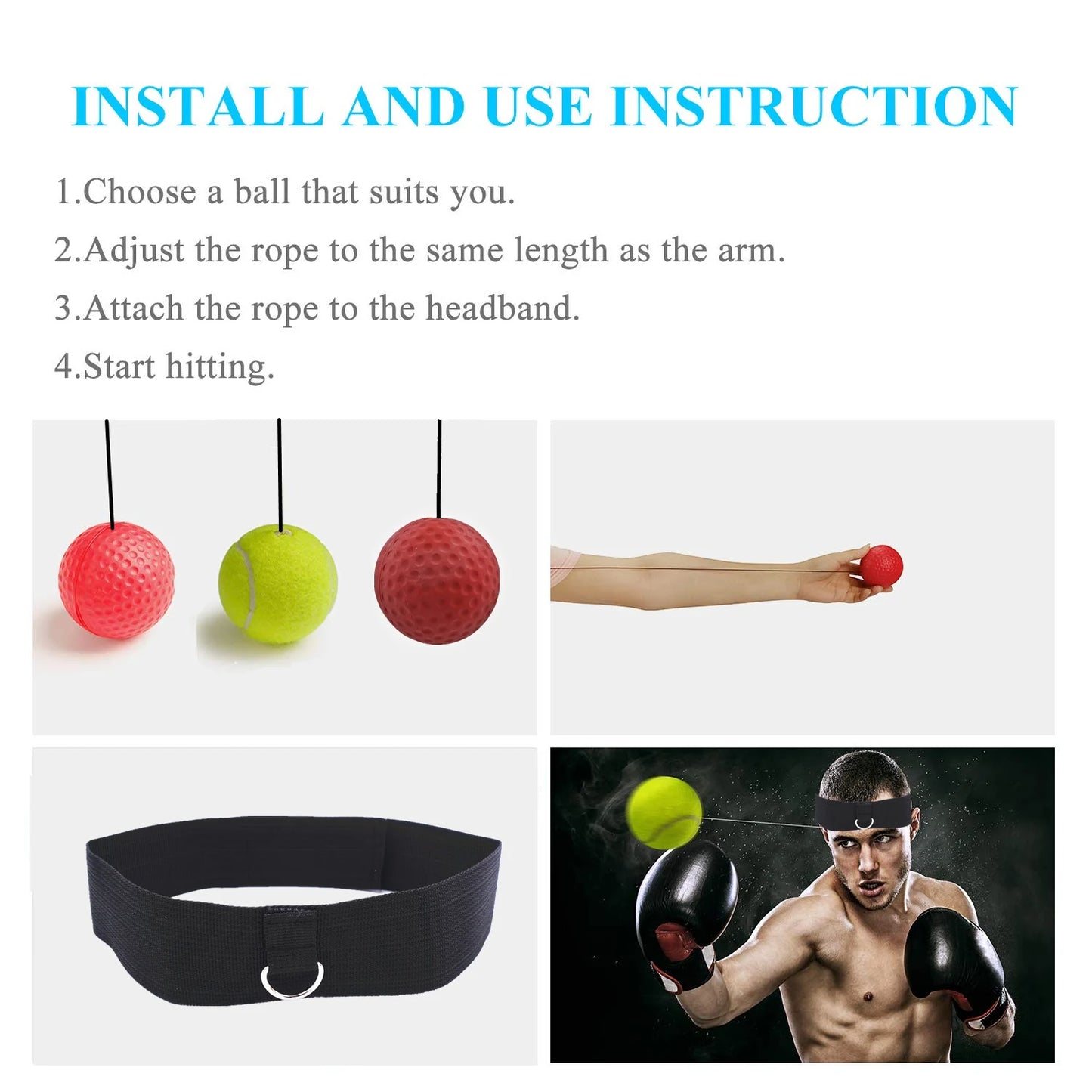 Boxing Reflex Ball - 3 Set